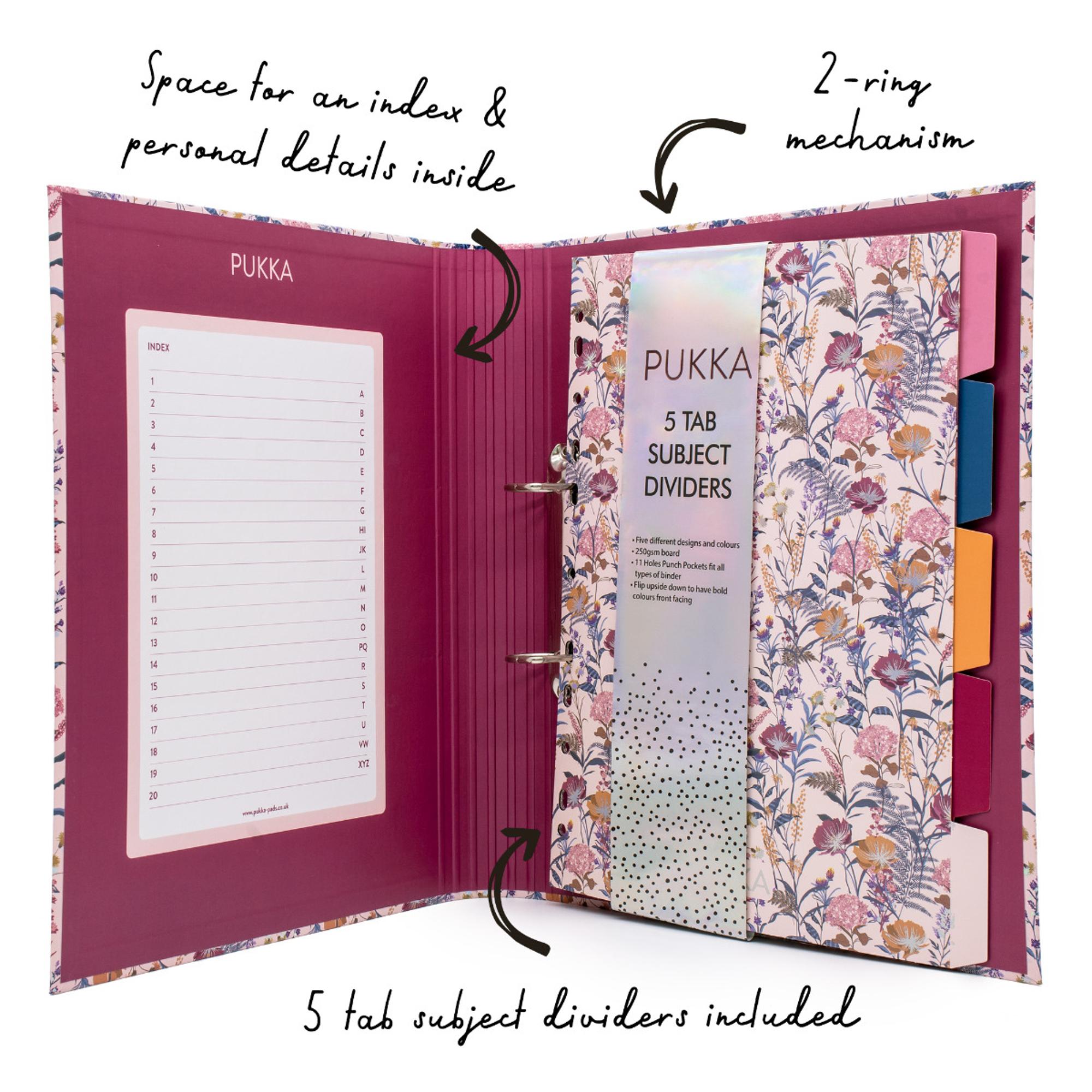 Product image 1 of 3 for PUKKA Pads - A Beautiful Binder with Matching Dividers