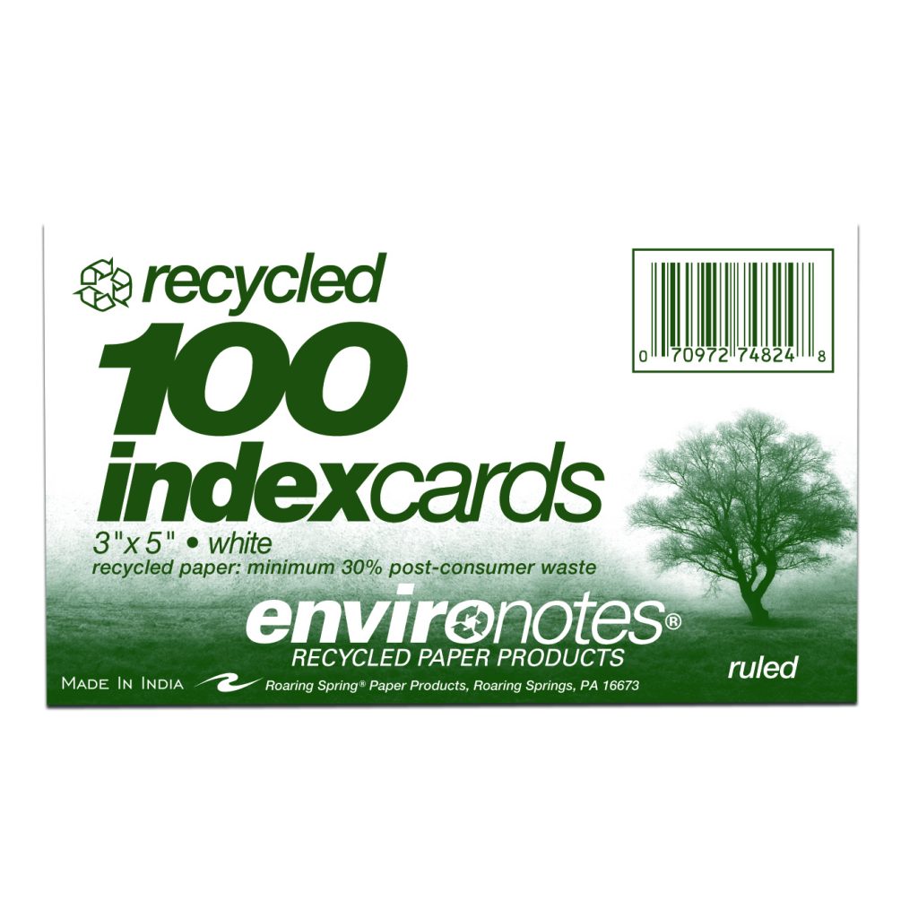 image of: Roaring Spring Enviro-Notes 3x5 Index Cards