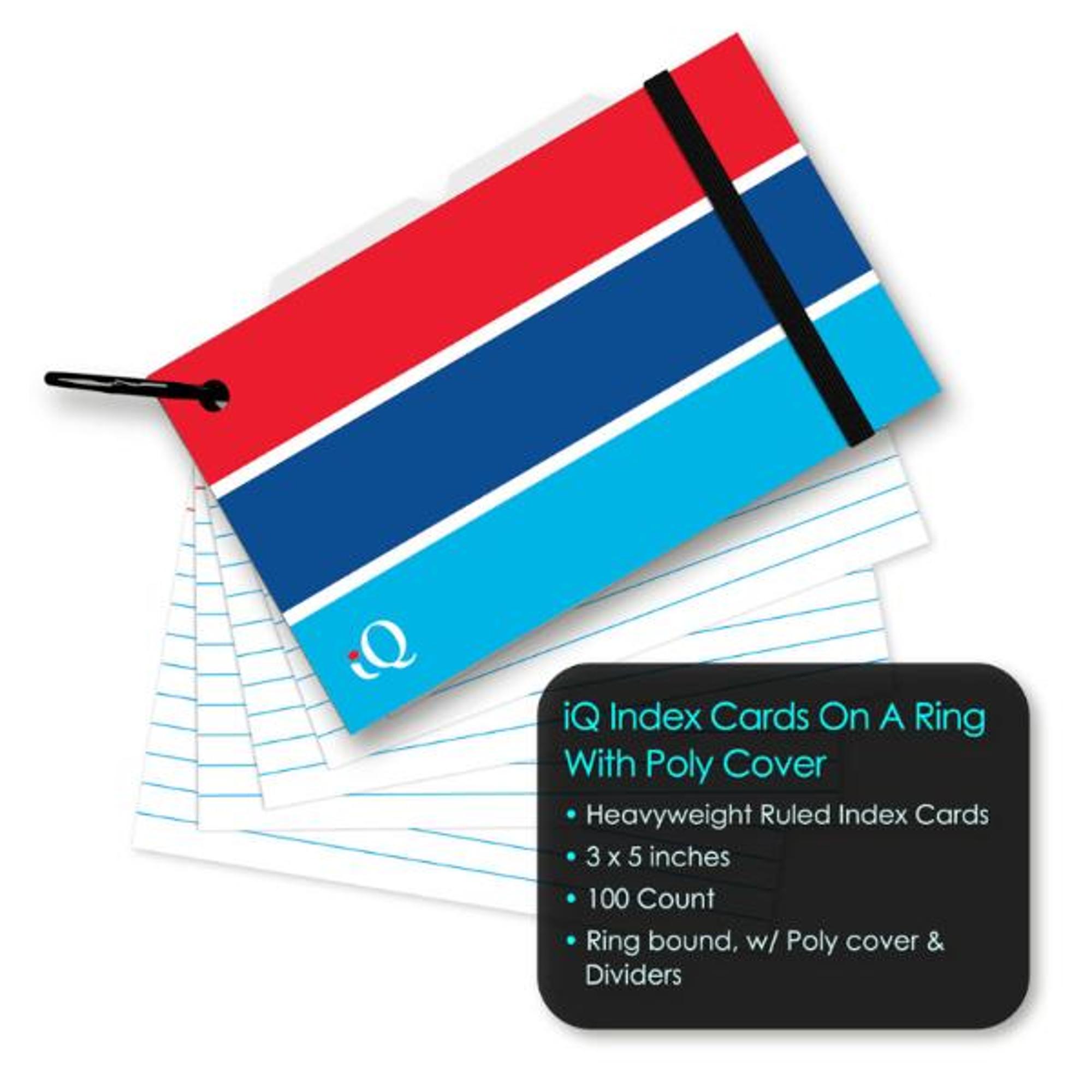 image of: INDEX CARDS ISCHOLAR ON RING 3X5