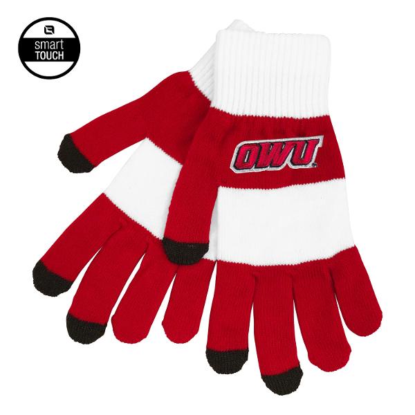 OWU Gloves Trixie Rubgy Stripe White/Red; $28.99