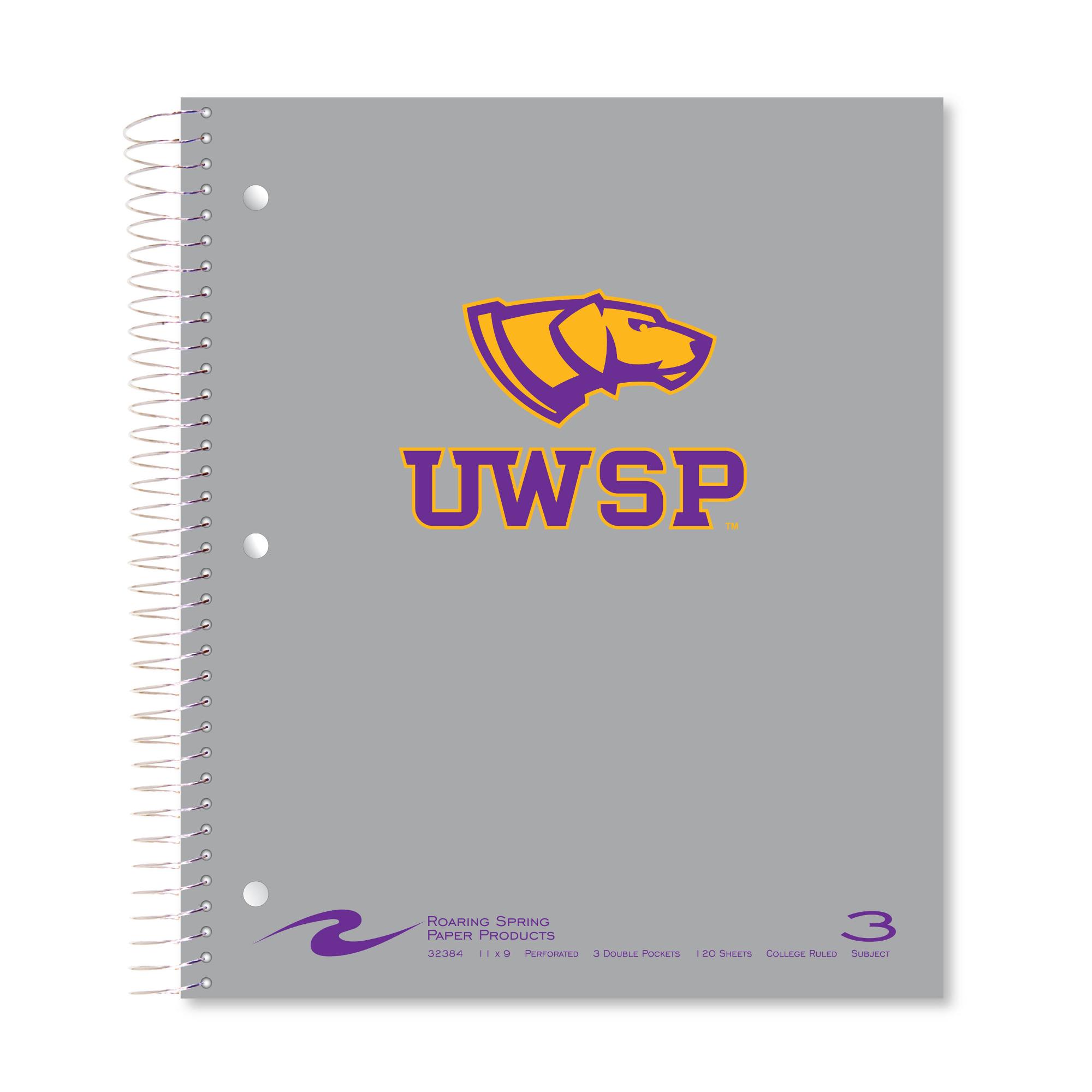 Product image 1 of 1 for UWSP Pointers 3-Subject Notebook, 120 Sheets