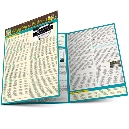 Cover image for BLOGGING FOR BUSINESS LAMINATED STUDY GUIDE