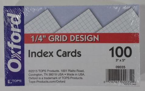 image of: Oxford Grid Index Flash Cards