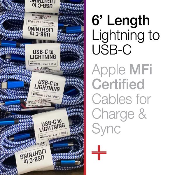 Lightning to USB-C Fast Cable; $12.99