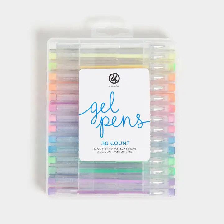 Product image 1 of 1 for U Brands Live Colorfully Gel Pens, 30 Count, Assorted Colors