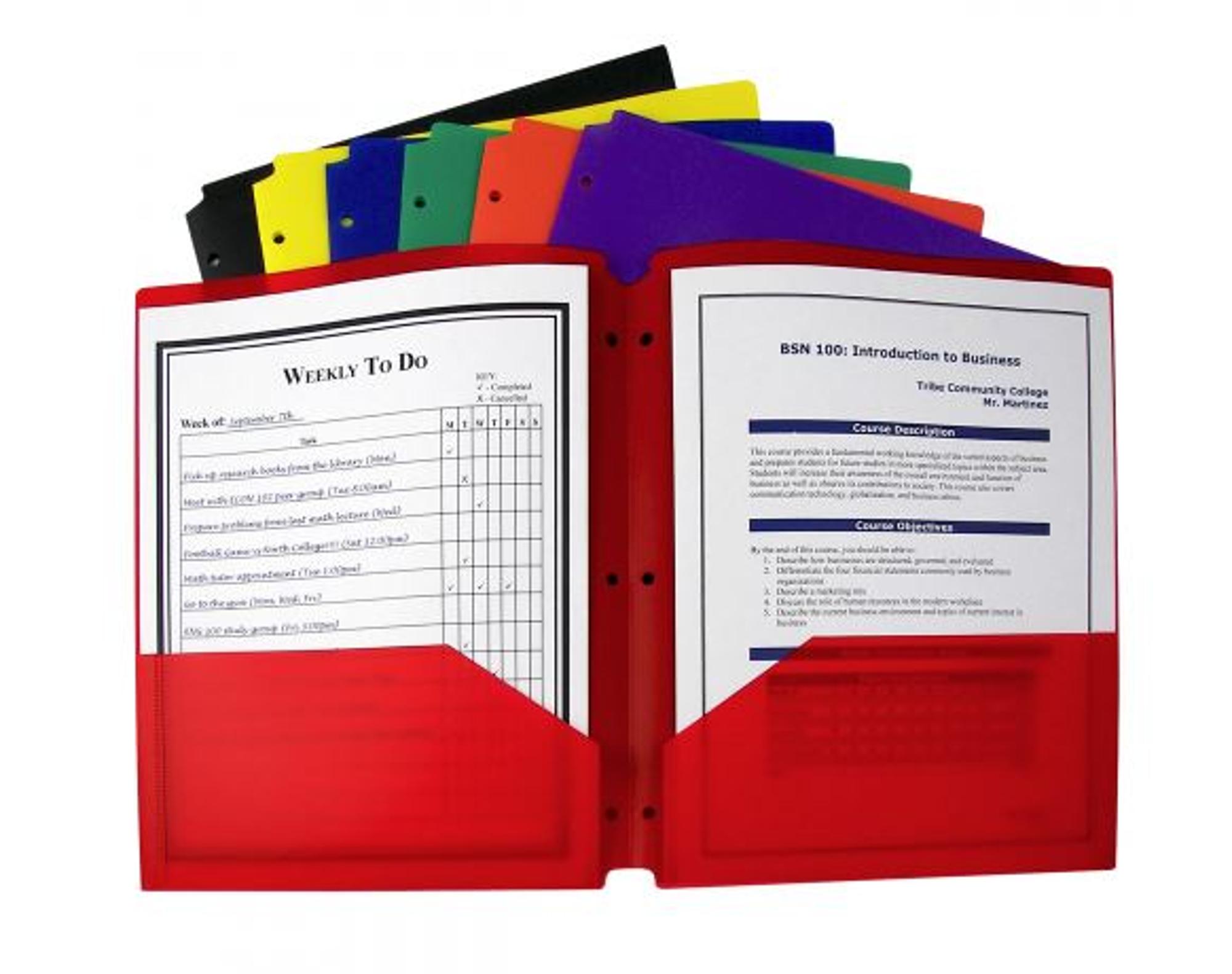 image of: C-Line Poly Portfolio 3-Hole Punched