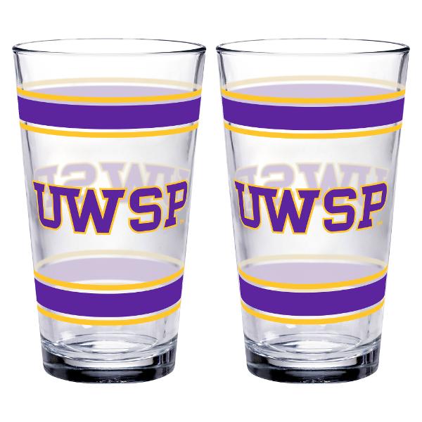 Striped UWSP Pint Glass; $16.98