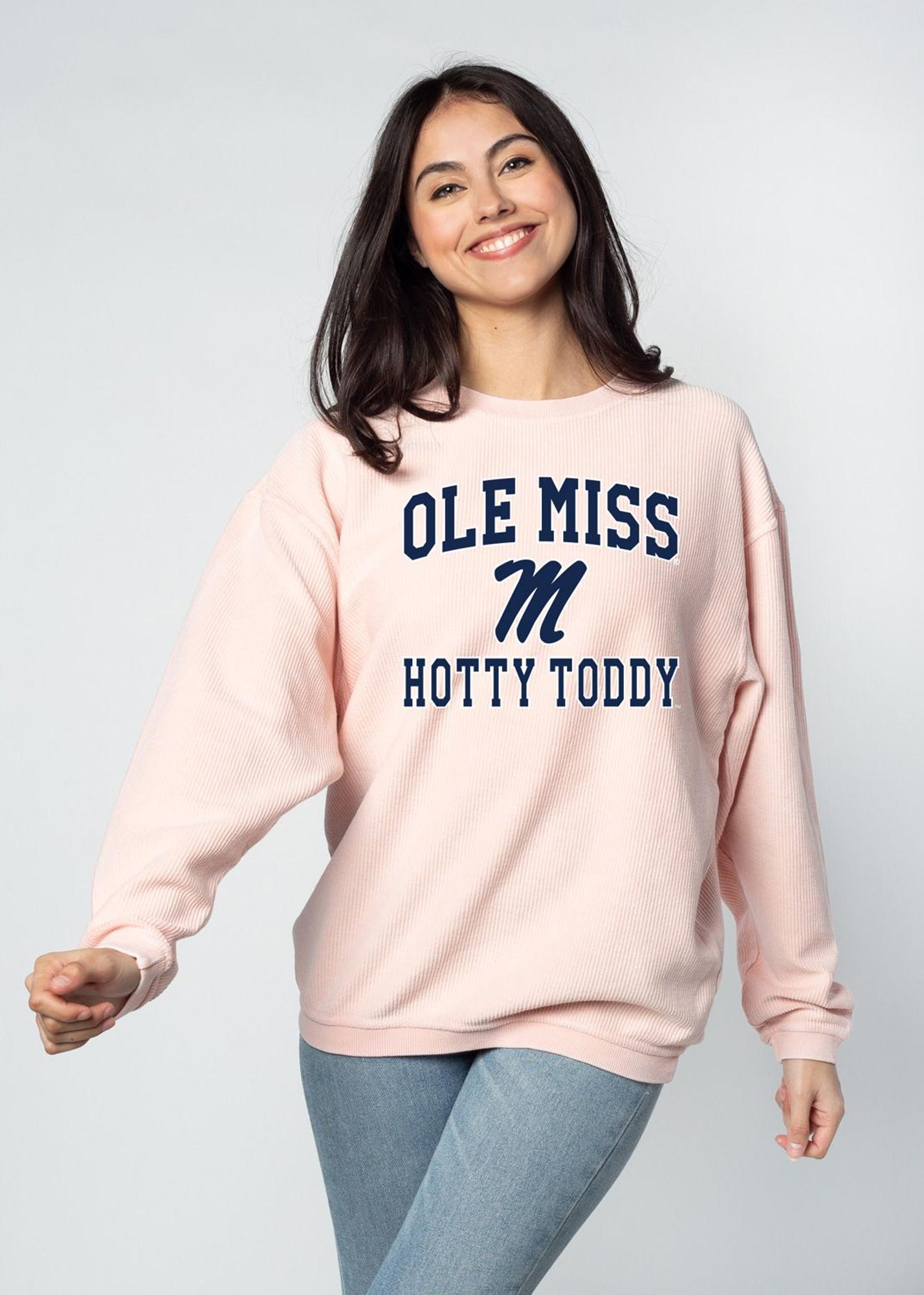 image of: Ole Miss Throwback Corded Crew Urban Pink