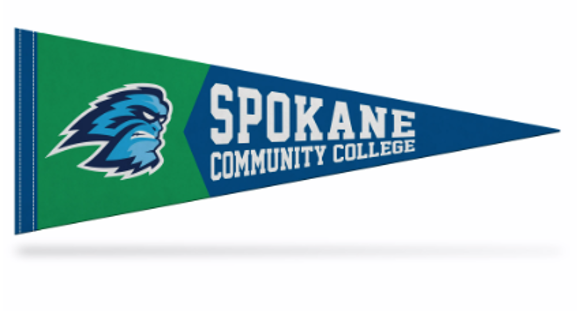 image of: SCC 9X24 FELT PENNANT RYL/GRN