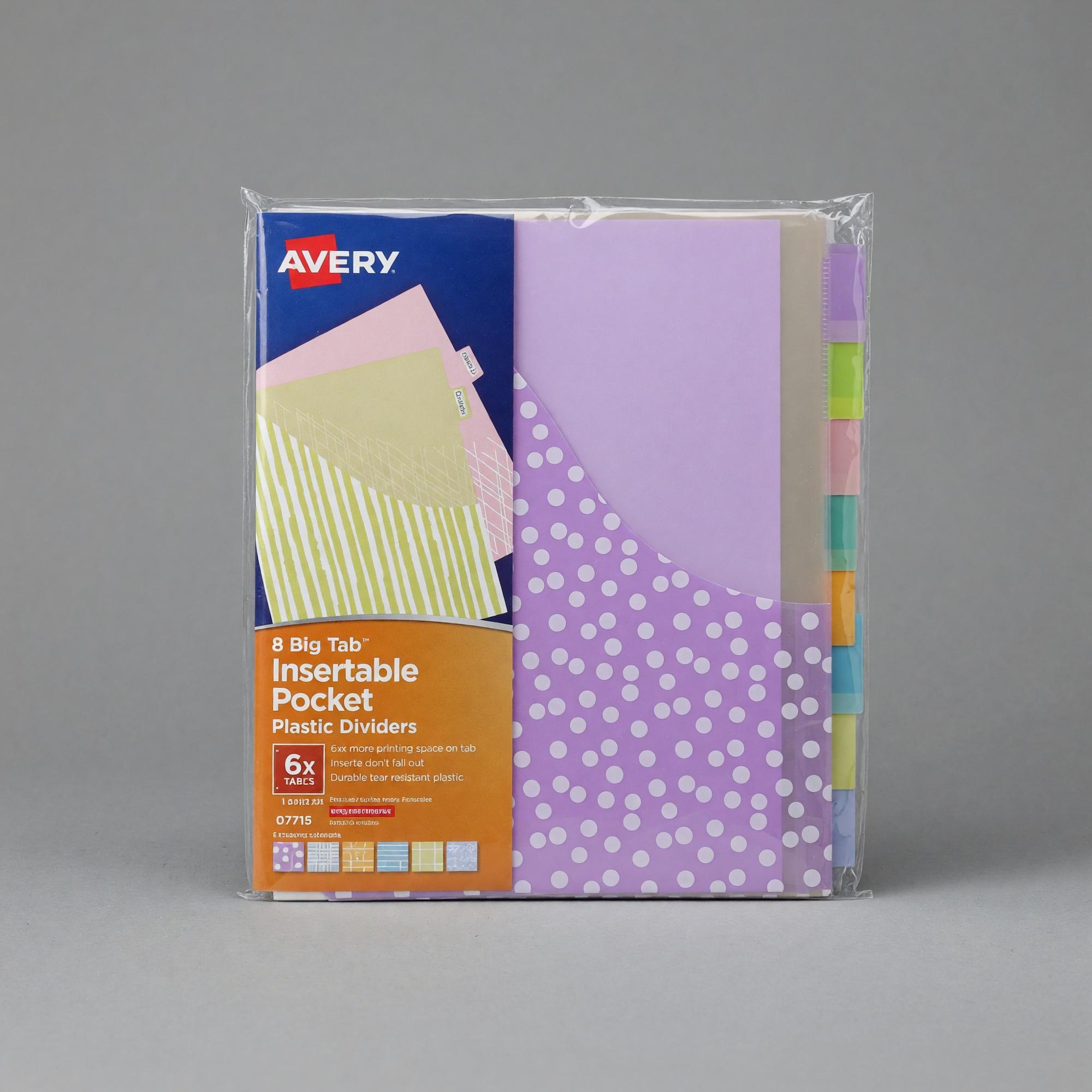 Product image 1 of 1 for DIVIDERS Big 8 Tab Asst. pastels