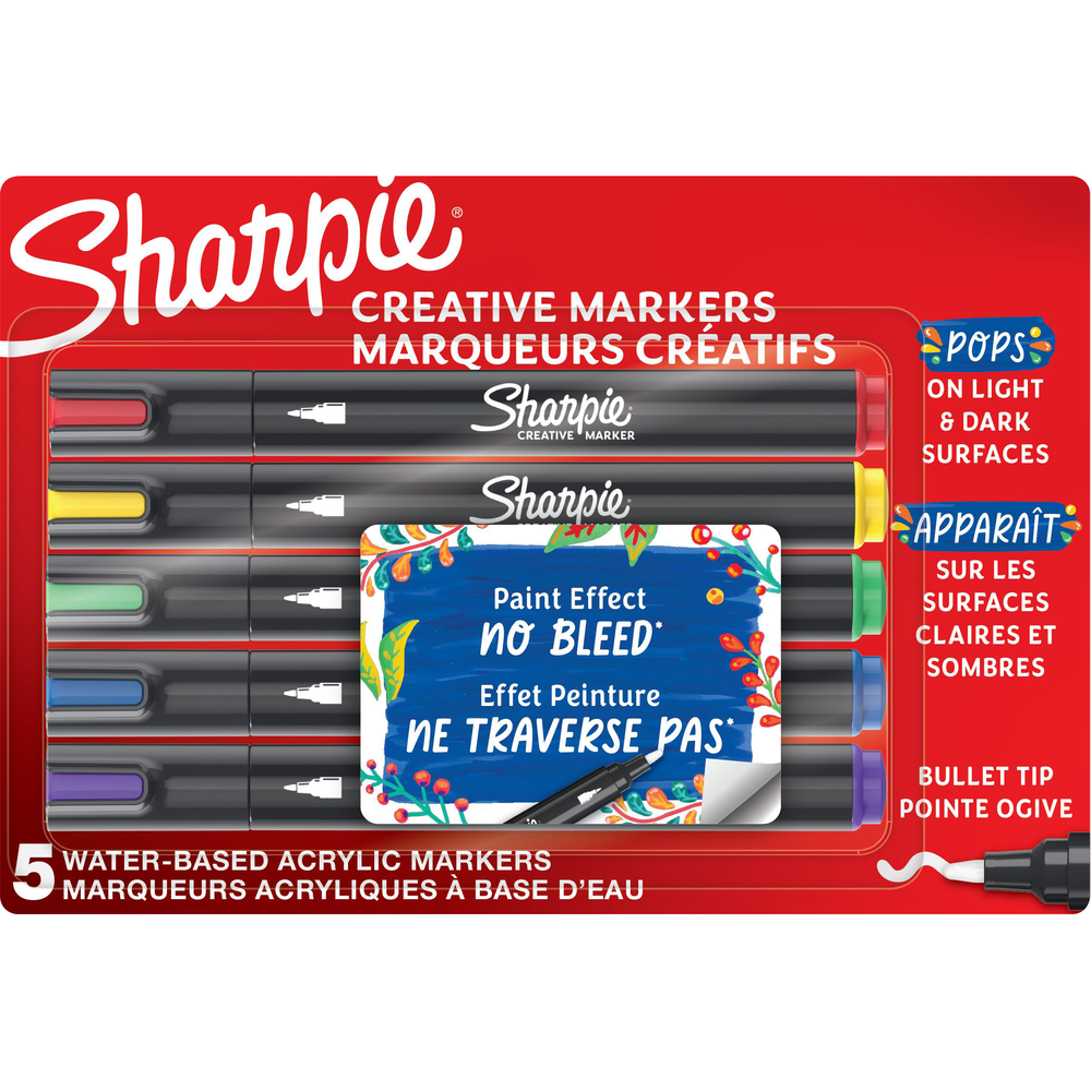 Product image 1 of 1 for Sharpie Acrylic Creative Marker, Asst., 5pk