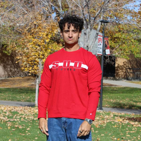 Colosseum Long-Sleeve Tee – SUU Red; $32.00