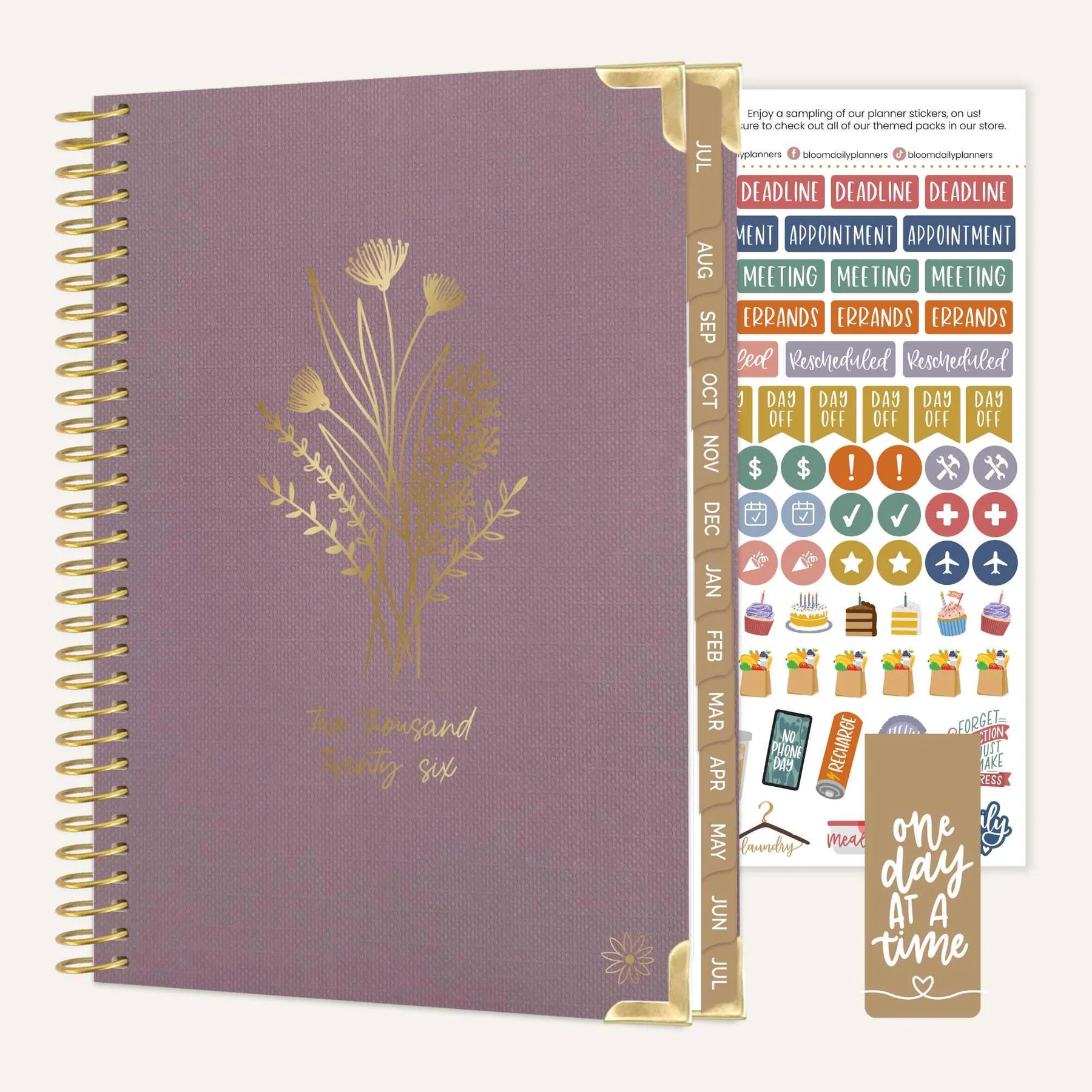 Product image 1 of 1 for PLANNER Bloom Hard 5.5x8.5 AY26-27 Purple Linen