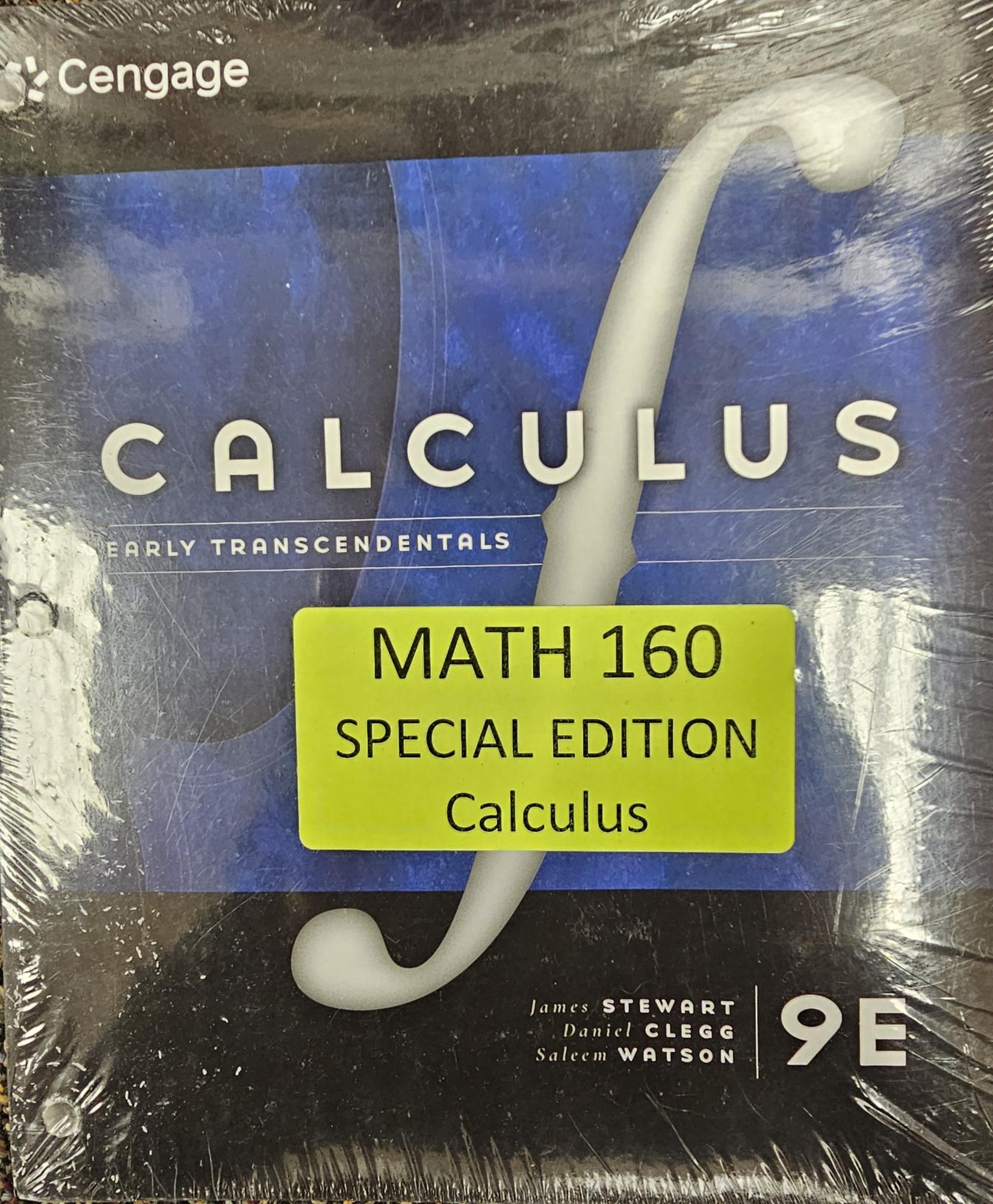 Cover image for Special Edition Calculus for MATH160, 162, 260