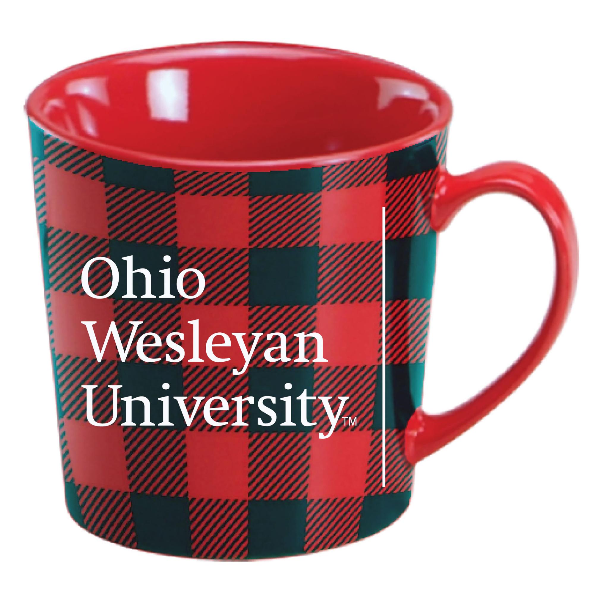 Product image 1 of 3 for Owu Mug 15 oz Ceramic Rustic Plaid Red/Black