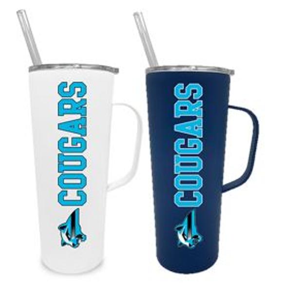 Cougar "Roadie"  - Stainless Steel Mug w/Straw; $25.95