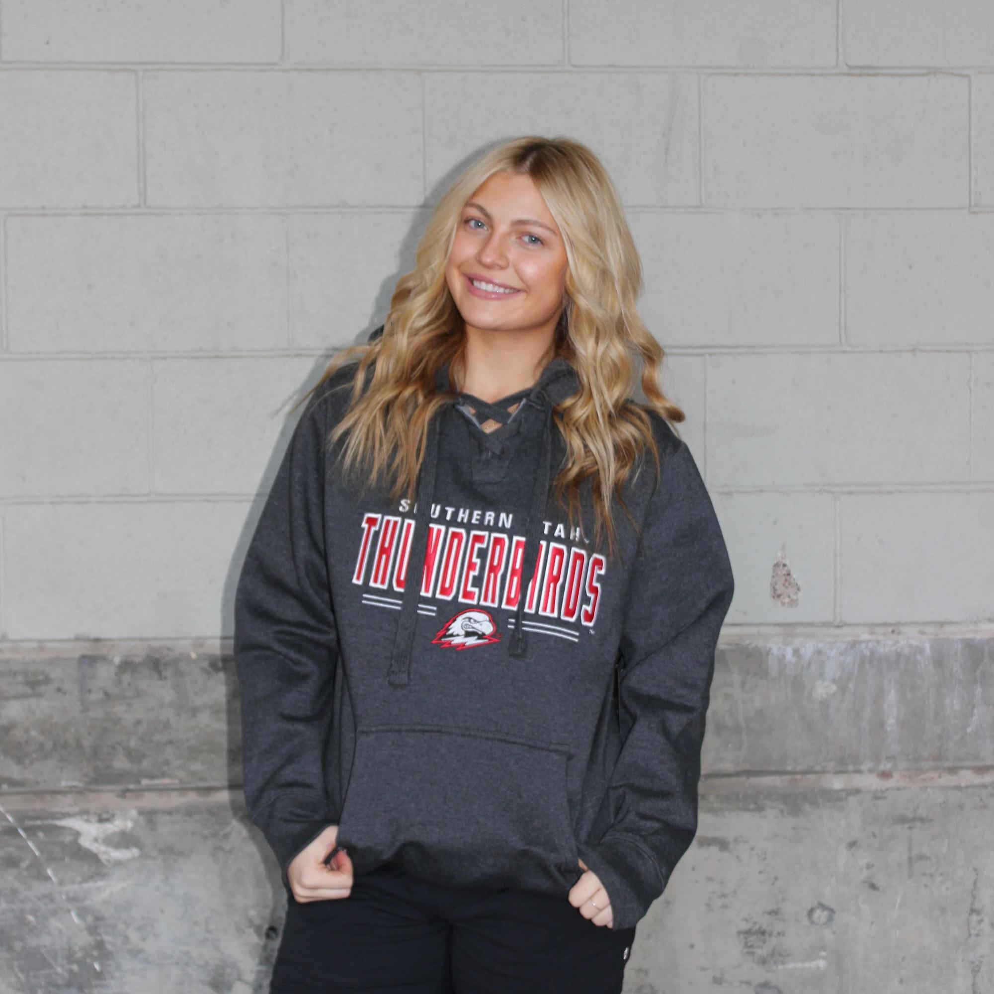 image of: Sport Hockey Hood Charcoal SUU Thunderbirds