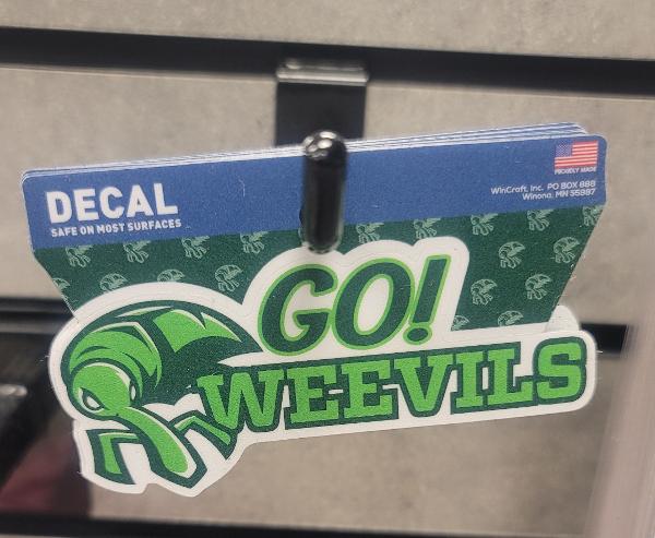 Go Weevils Clean Cut Decal; $5.99