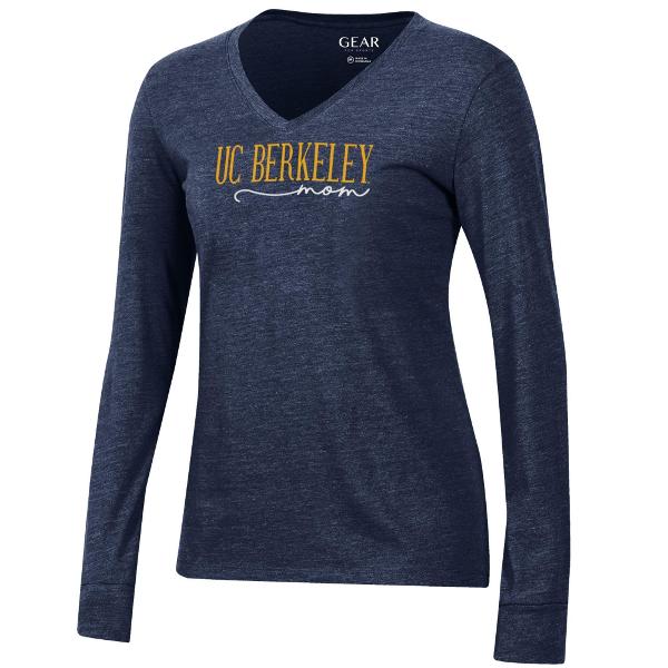 Women's Tri Blend Long Sleeve Berkeley Mom Logo; $44.99