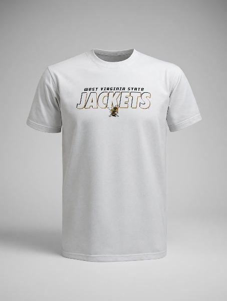Tee - J America White "Jackets" Crew; $19.99