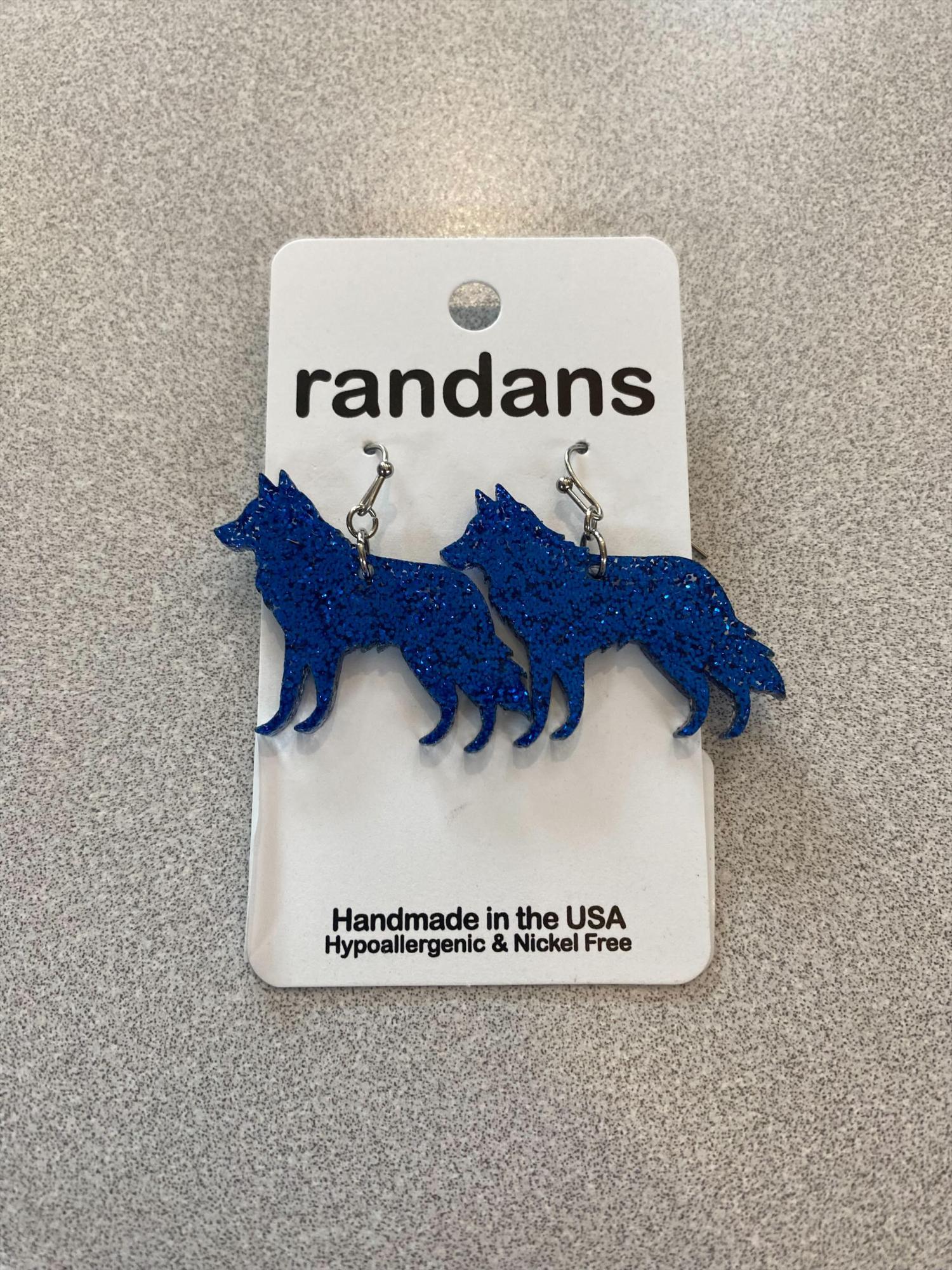 image of: WOLF CUSTOM SHAPE EARRINGS