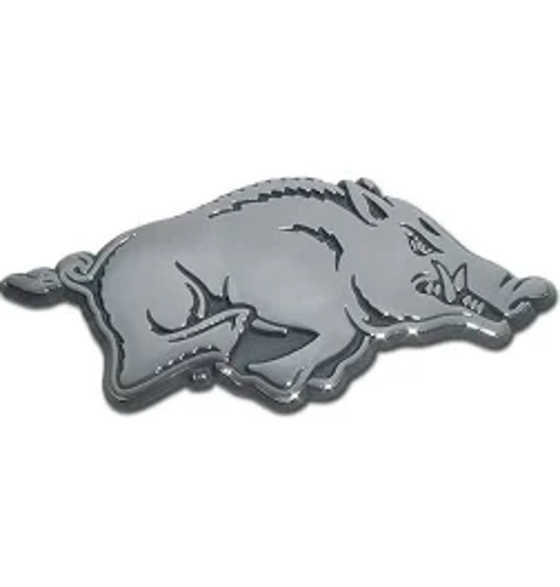 image of: Arkansas Razorbacks Running Hog Plastic-Chrome Auto Emblem