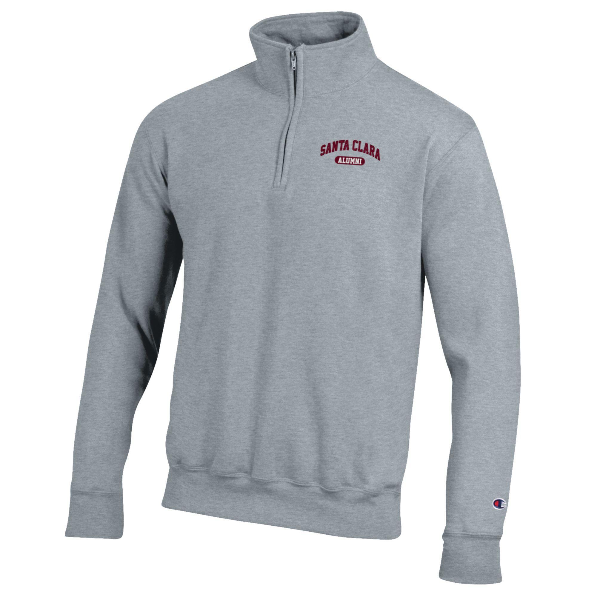 Product image 1 of 1 for Santa Clara Broncos Champion Alumni Powerblend Quarter Zip Jacket, Heather Gray