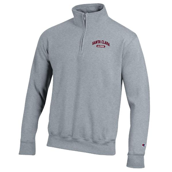 Santa Clara Broncos Champion Alumni Powerblend Quarter Zip Jacket, Heather Gray; $79.98
