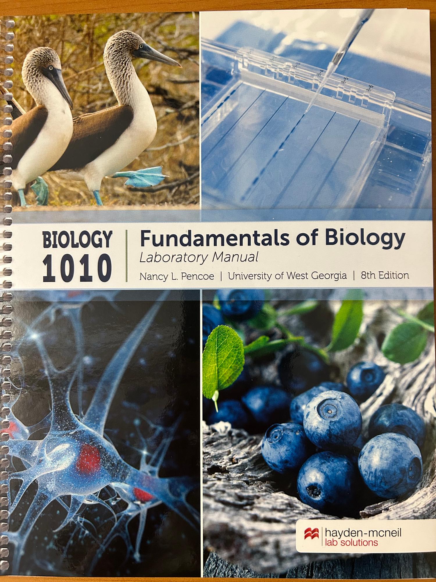 Cover image for FUNDAMENTALS OF BIOLOGY 1010L LAB MANUAL - BIOL 1010L