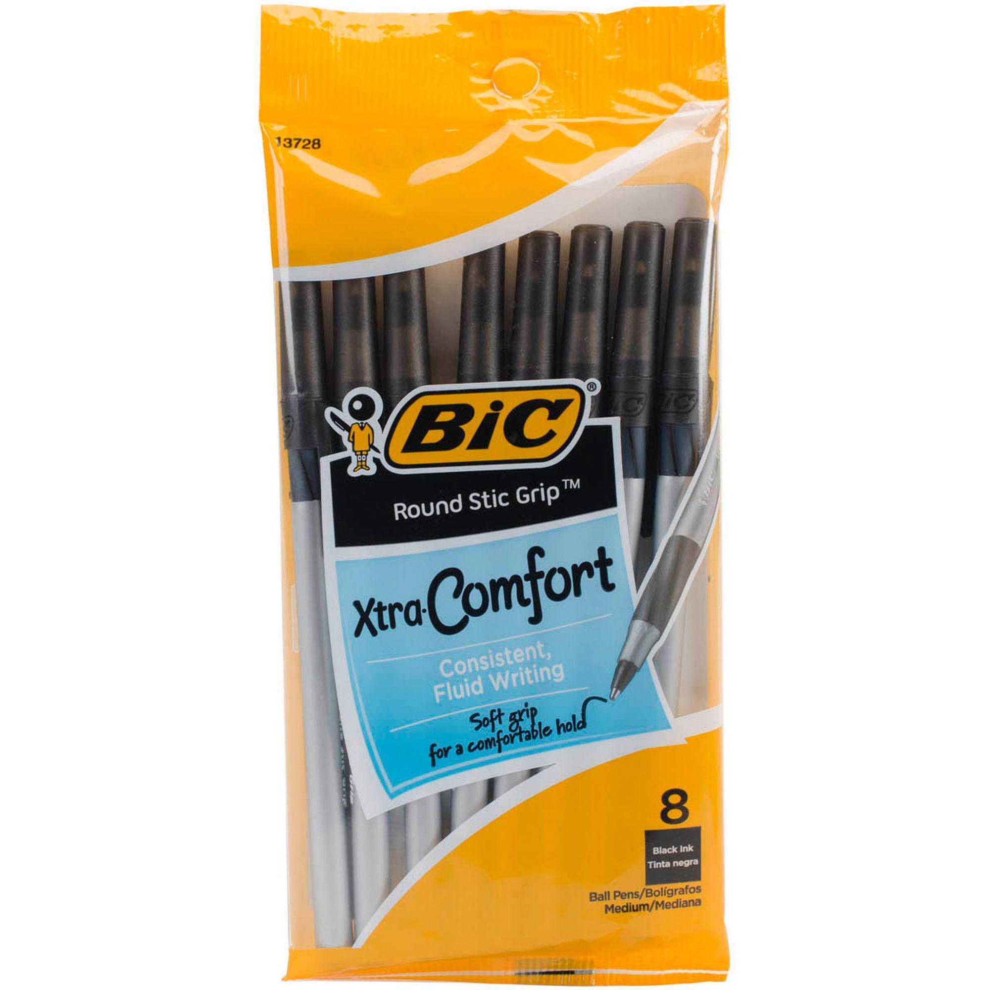 Product image 1 of 1 for Pen Roundstic Black Xtra-Comfort 8 Pk Bic