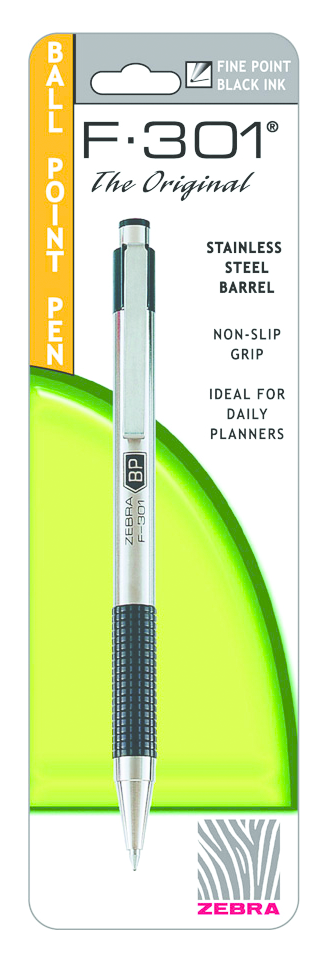 Product image 1 of 1 for F-301 Stainless Steel Retractable Ballpoint Pen Black .7mm 1 Pk BP