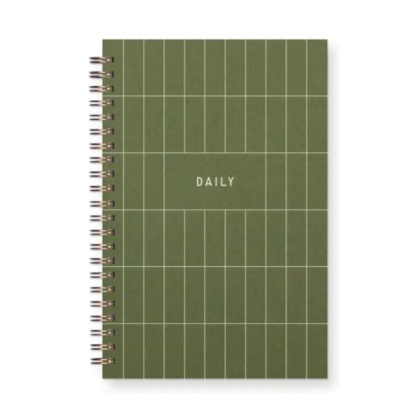 Grid Undated Weekly Planner Journal, Moss Green; $22.98