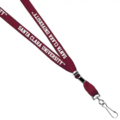 image of: Santa Clara University 3/8in Printed Lanyard, Maroon