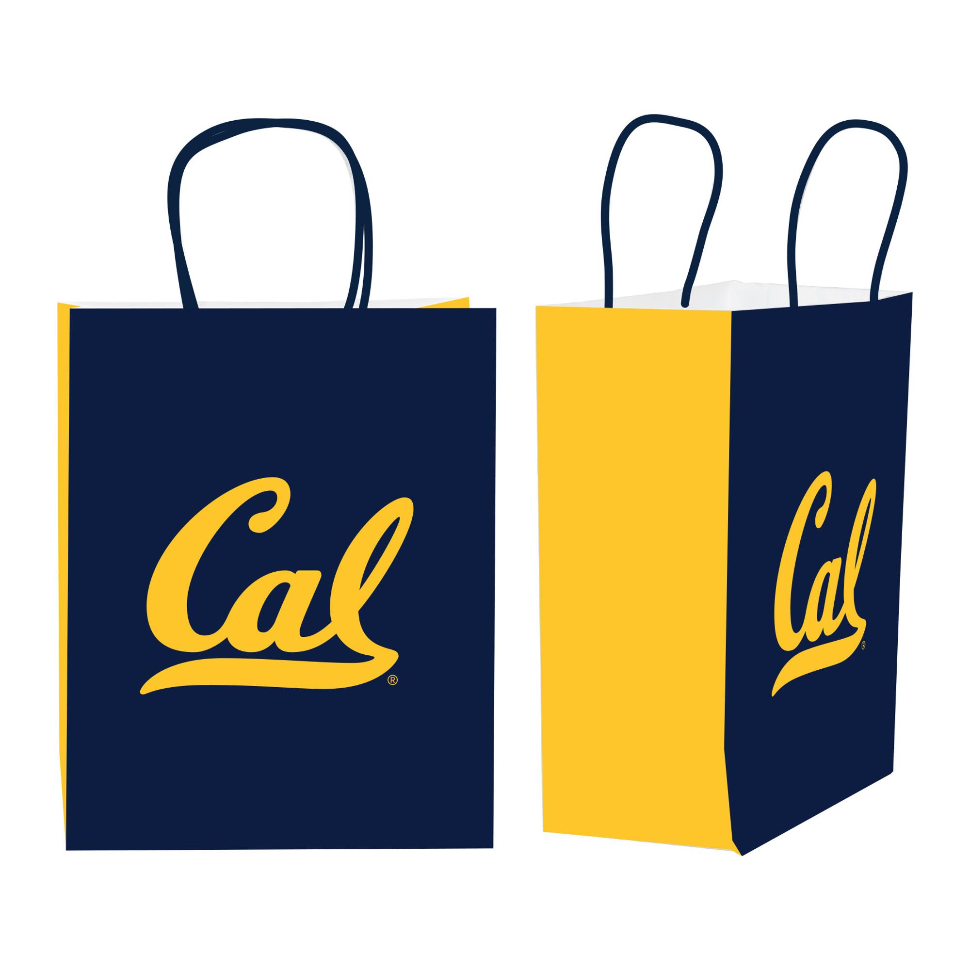 Product image 1 of 1 for Medium Glossy Paper Gift Bag Cal Logo 8x4x10in