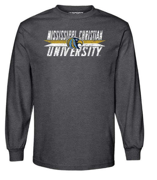 MC LS TEE SHABAZZ CHARCOAL HEATHER; $22.99