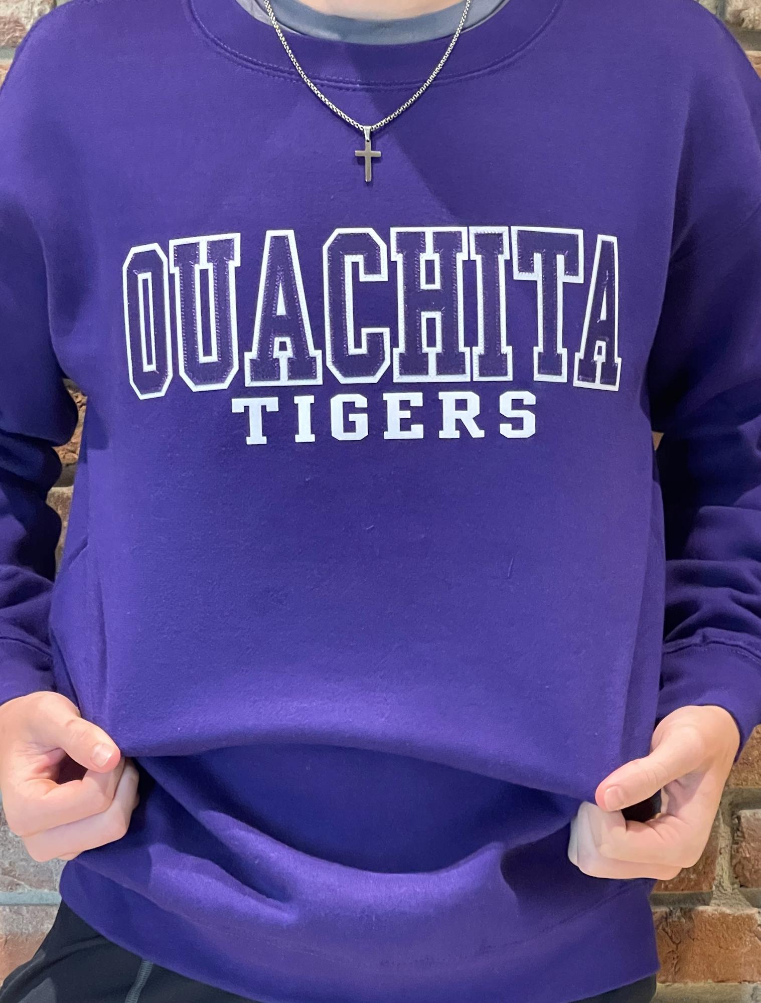 image of: Ouachita Tigers Applique Crew