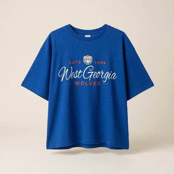 WEST GEORGIA WOLVES SCRIPT OVERSIZED SLUB; $36.99