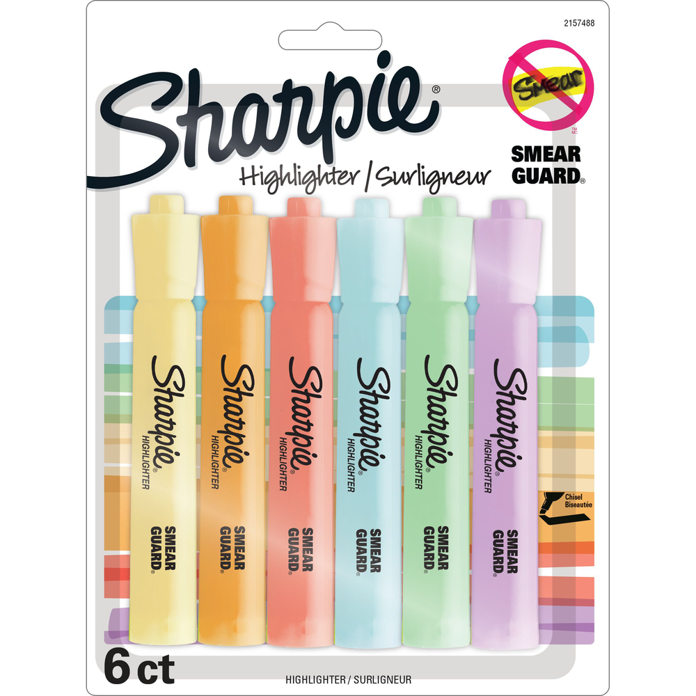 Product image 1 of 1 for Pastel Sharpie Chisel Tip Highlighter 6pk