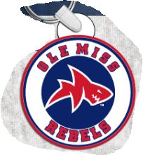 image of: Ole Miss Round Landshark Acrylic Keychain