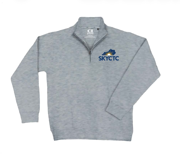 SKYCTC LOGO 1/4 ZIP ASH; $57.99
