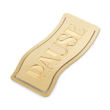 image of: Papier Pause Metal Bookmark, Brass