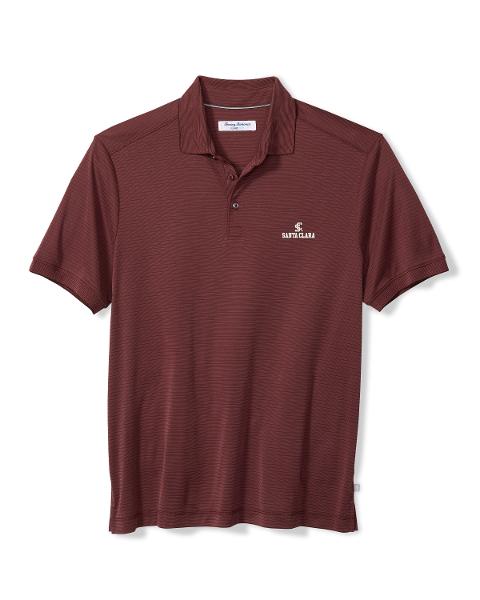 Santa Clara Broncos Tommy Bahama Bay Stripe Polo, Maroon; $128.00
