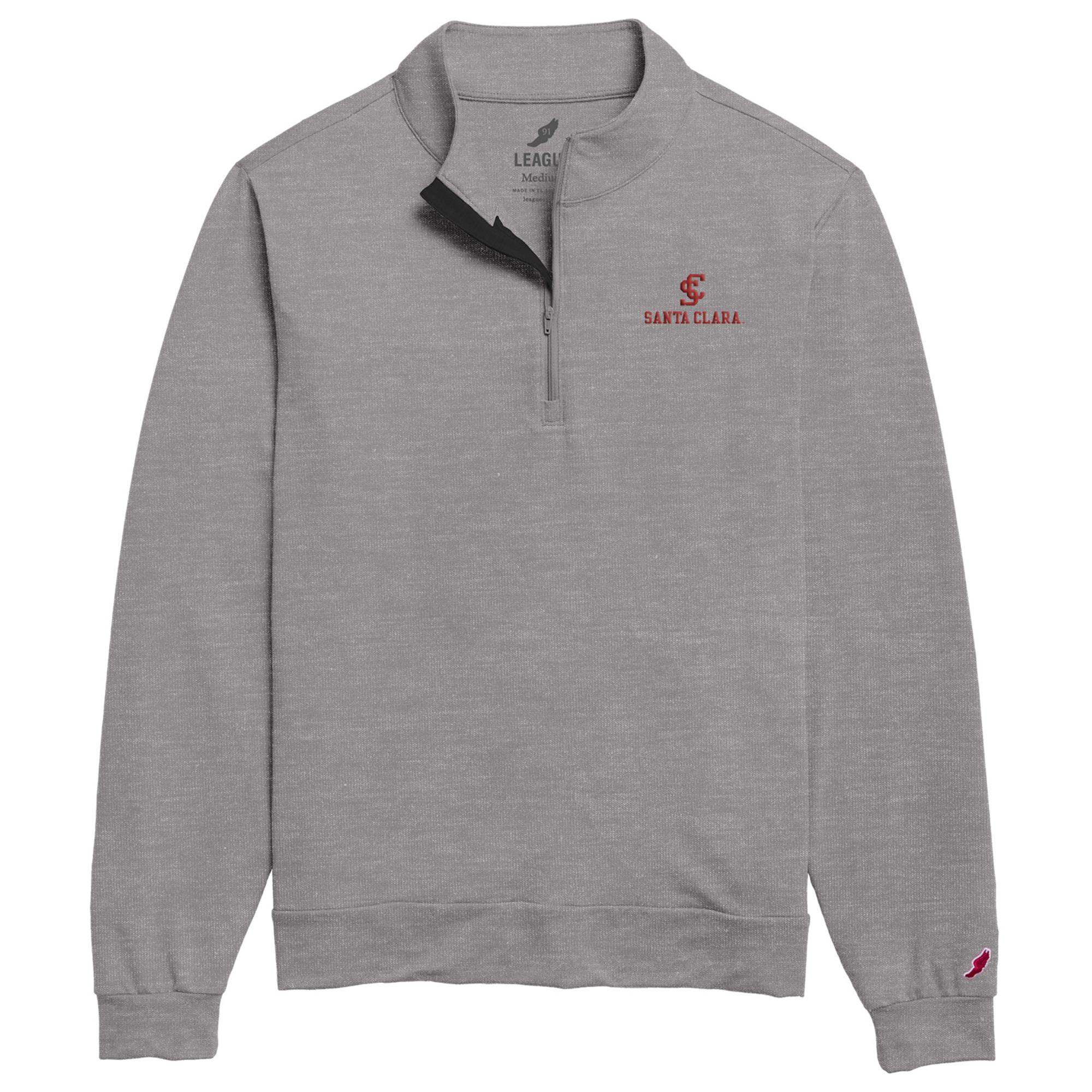 image of: Santa Clara Broncos All Day Quarter Zip Jacket, Frost Grey