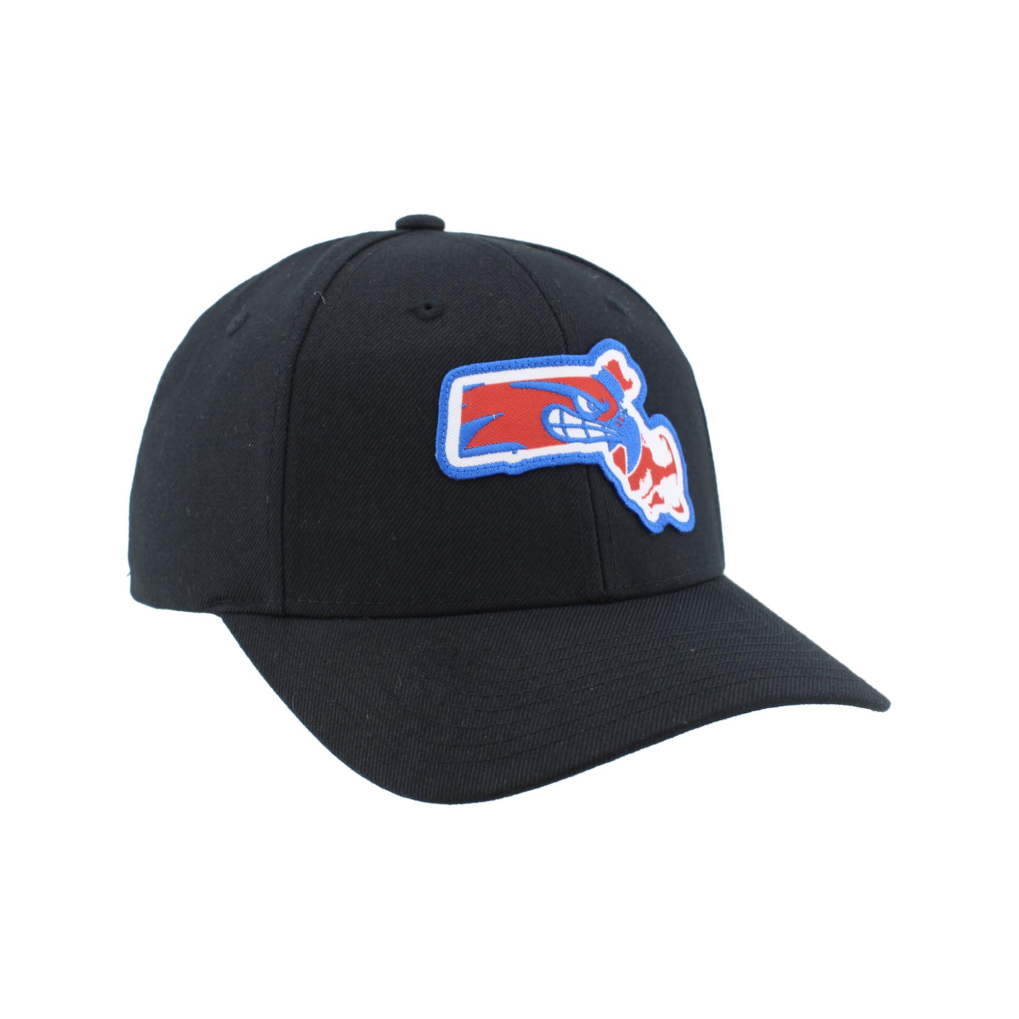 Black Snapback - River Hawk State Logo