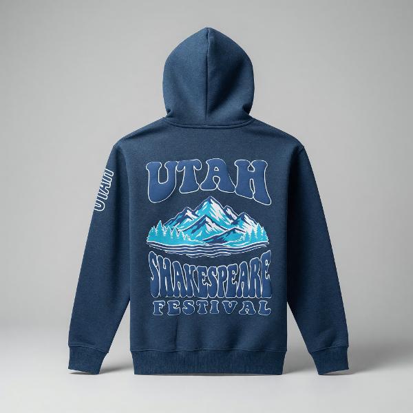 UTAH SHAKESPEARE FESTIVAL PUFF MOUNTAINS HOODIE; $39.99
