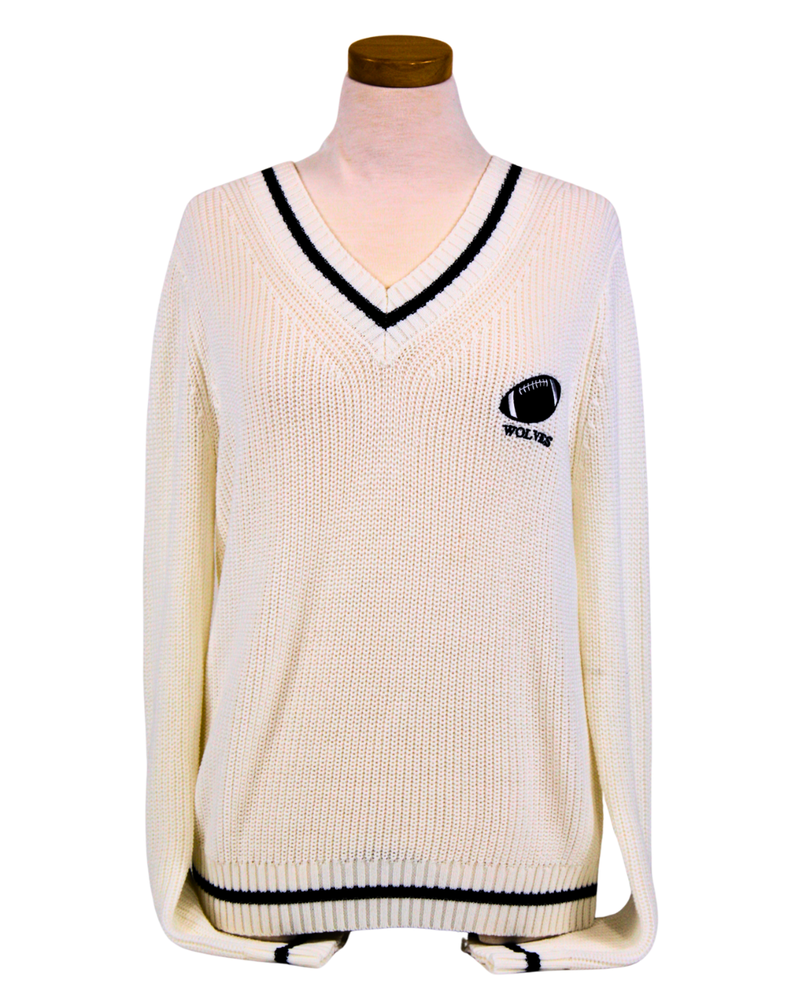 Product image 2 of 2 for RETRO V-NECK FOOTBALL WOLVES TEXT