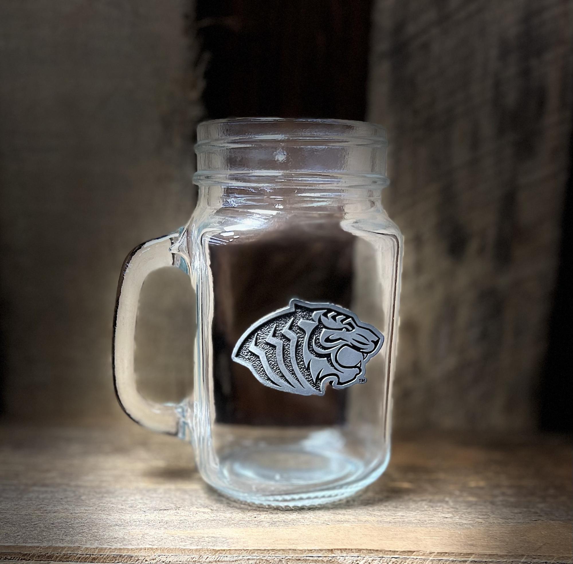 image of: Ouachita Tigers Mason Jar with Handle
