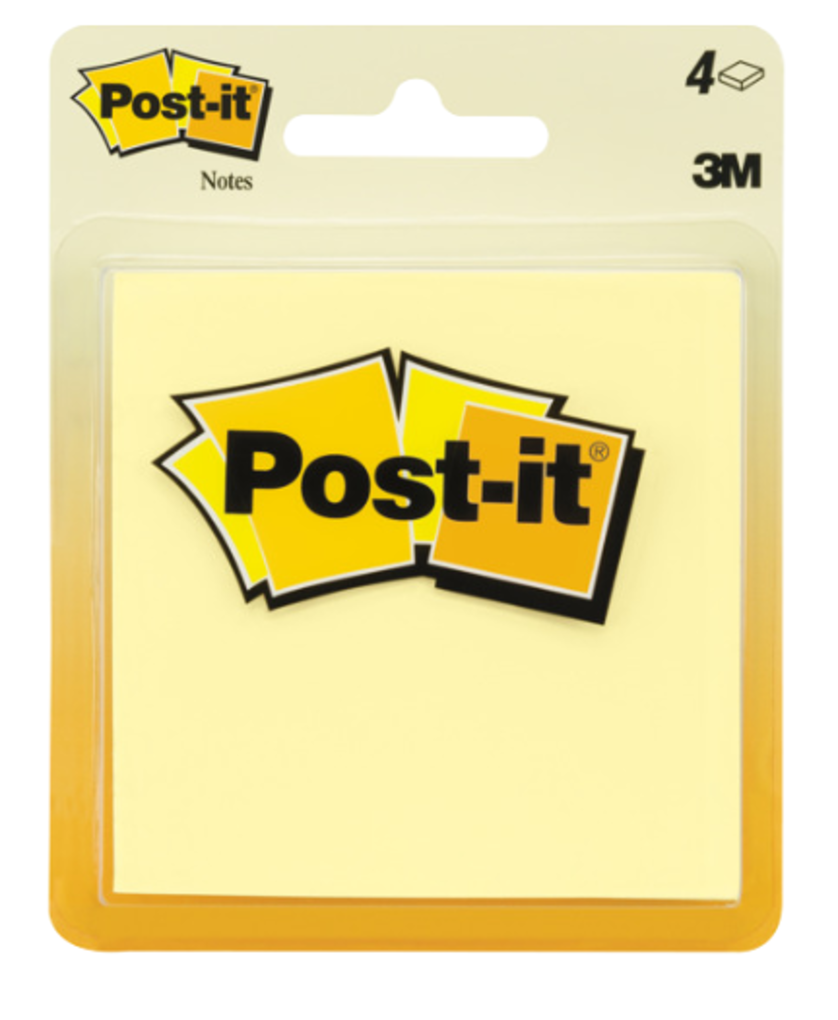 Variant 2 of 2 for Post-It 3in x 3in Sticky Notes, 4 Pack