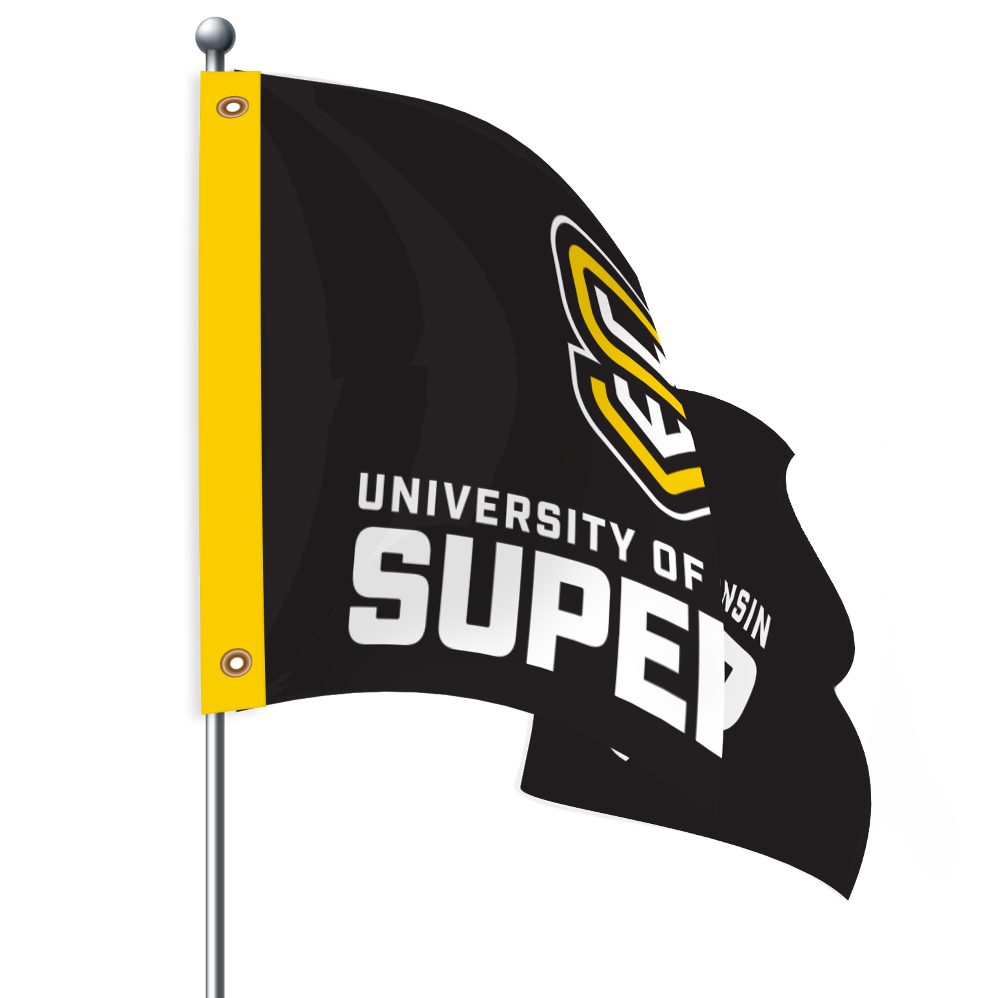 Product image 2 of 2 for UWS 3x5 FLAG SCHOOL LOGO