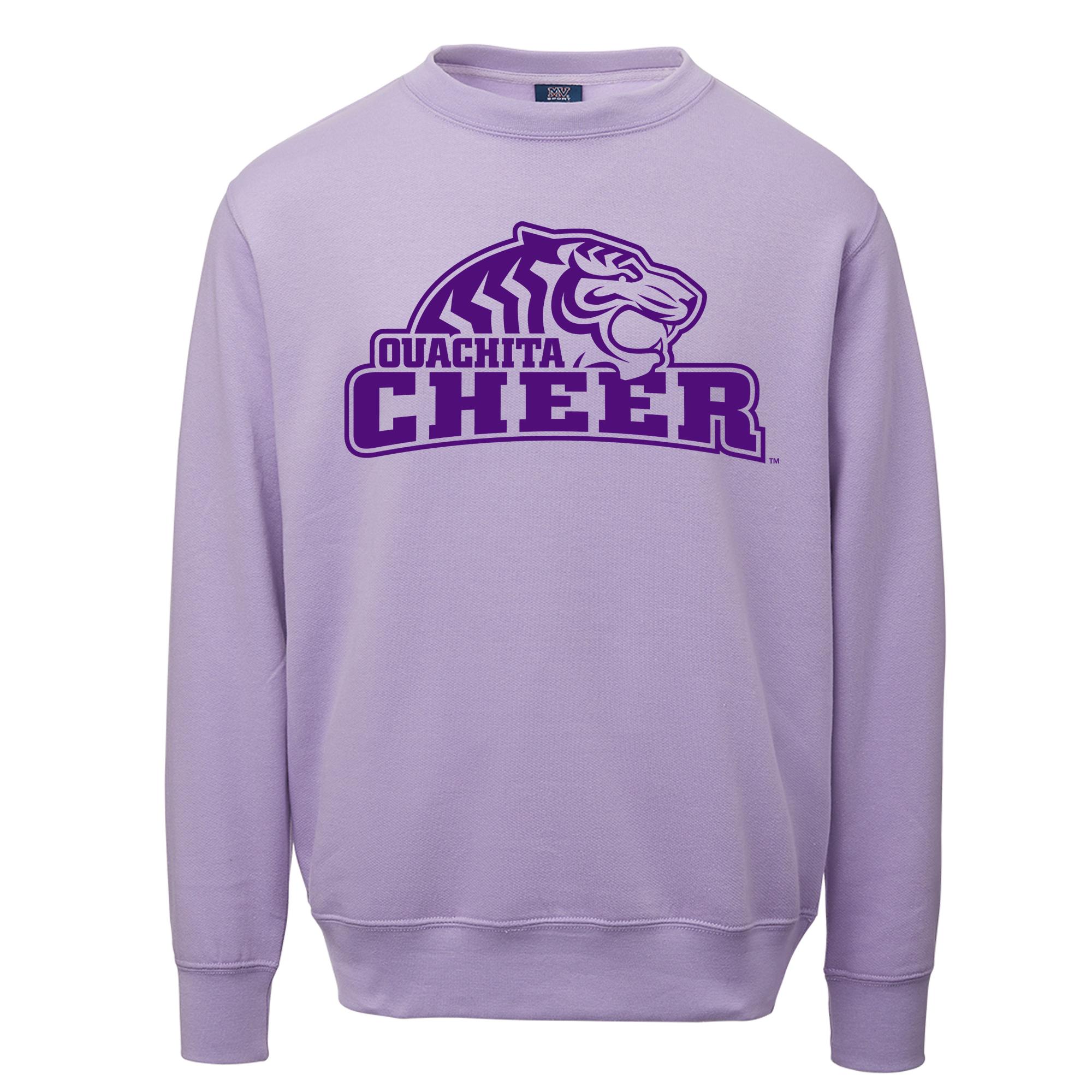 image of: Ouachita Baptist University Cheer Fundamental Fleece Crew, Stardust Purple